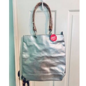 [NEW] Silver Tote with Insert Bag